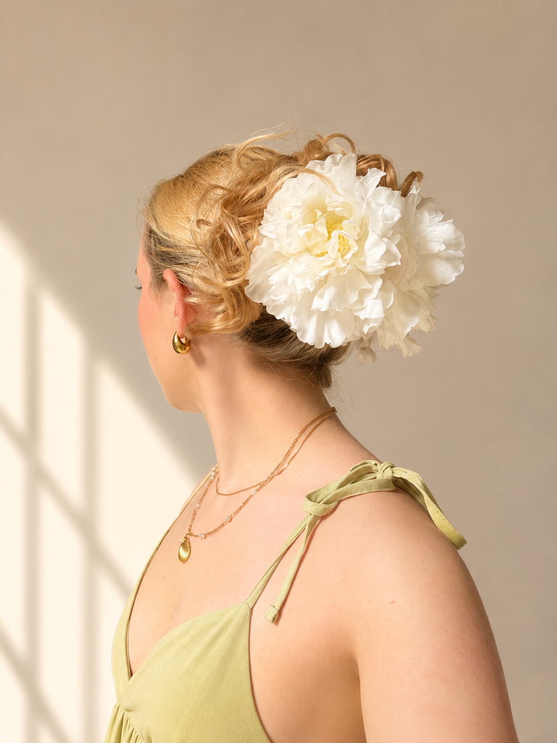 Piony Flowerclip white