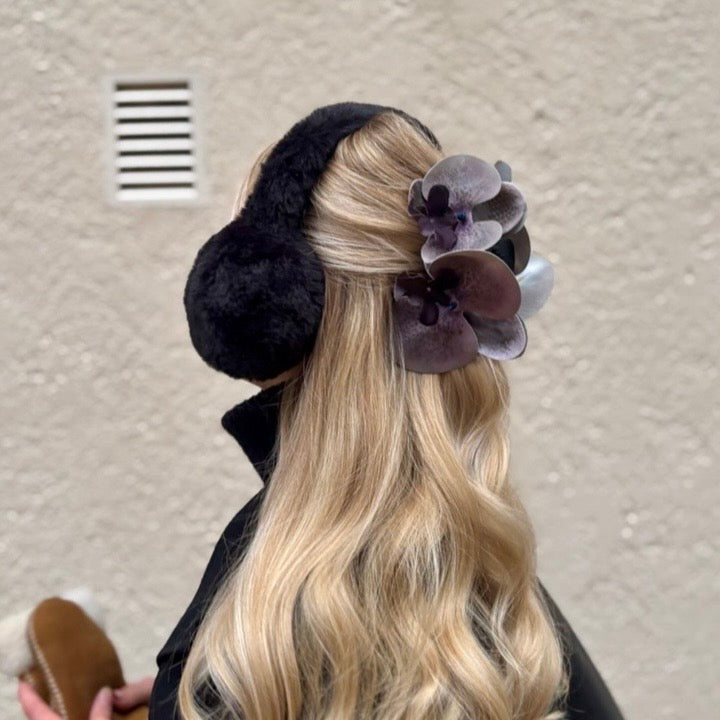Flowerclip Black Large
