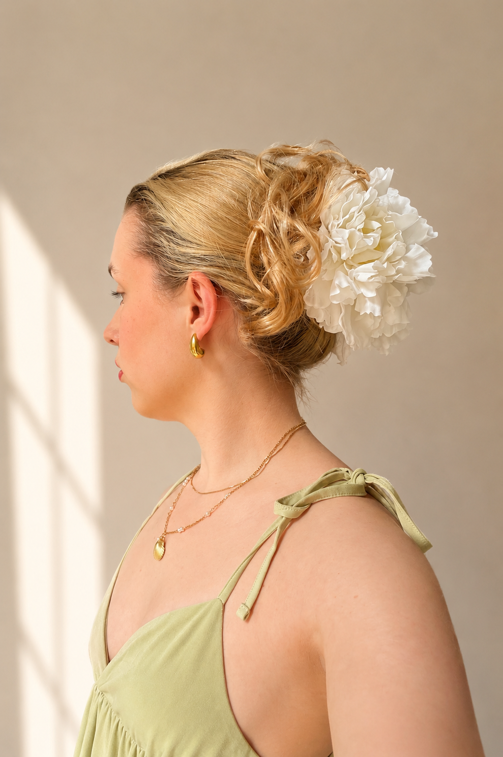 Piony Flowerclip white