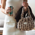 BEIGE BUBBLE MINI HANDBAG